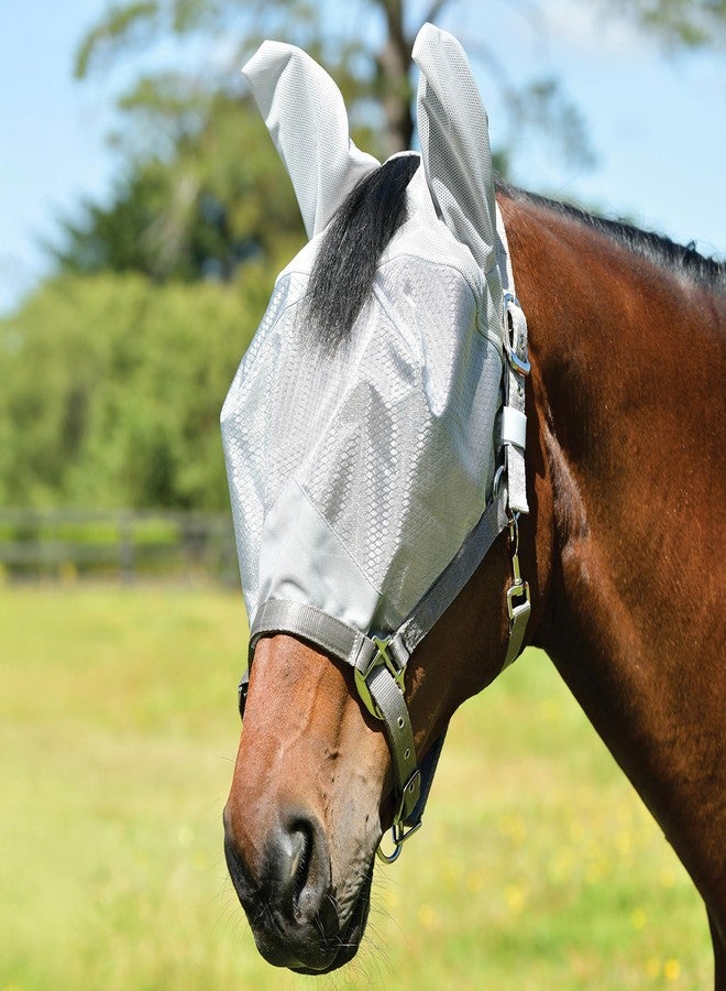 WeatherBeeta ComFiTec Hexi Shield Dual Fly Mask, Silver, Cob - Image 2